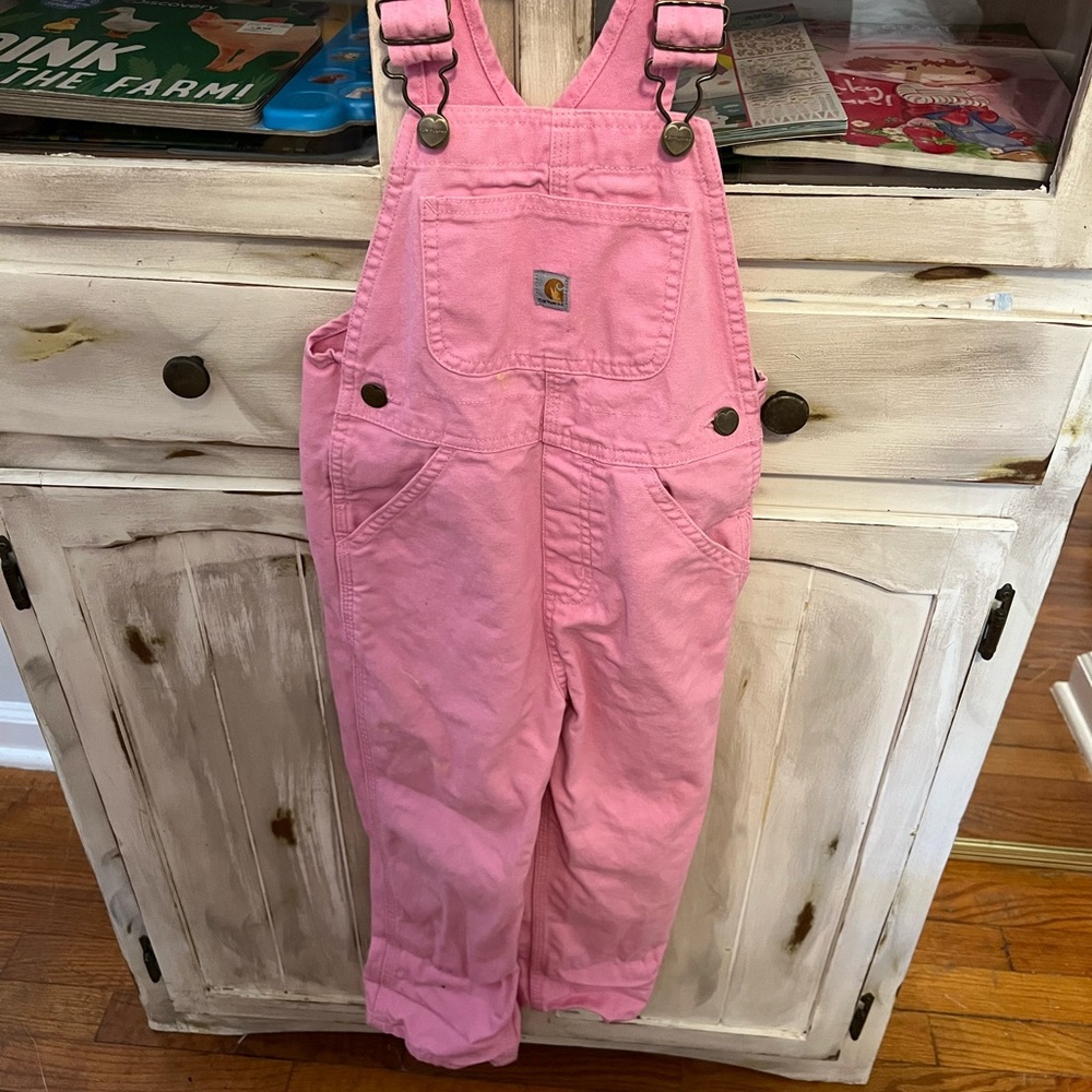 Girls Pink Carhartt Overalls
